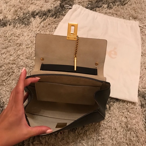 Chloe Drew Bag Black Leather Gold Hardware - Picture 8 of 8